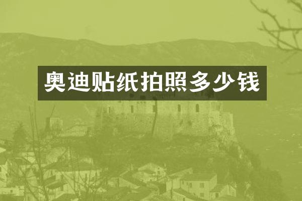 奥迪贴纸拍照多少钱