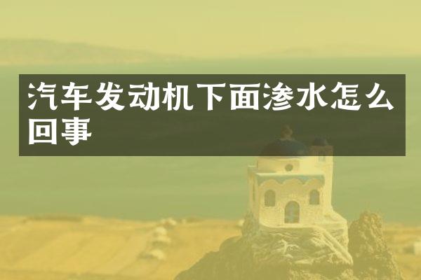 汽车发动机下面渗水怎么回事