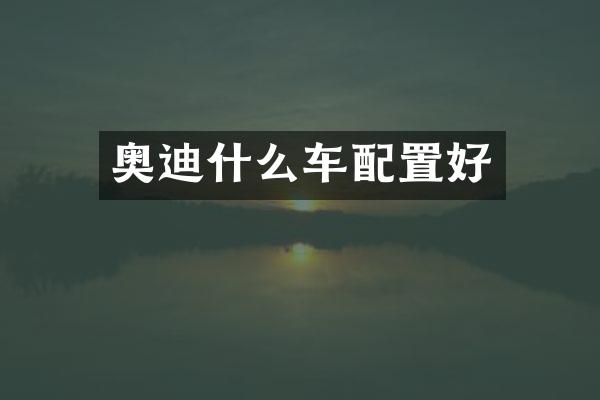 奥迪什么车配置好