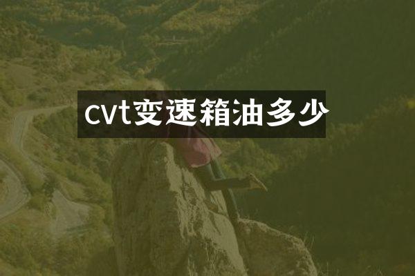 cvt变速箱油多少