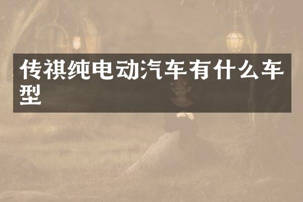 传祺纯电动汽车有什么车型