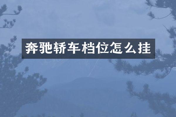 奔驰轿车档位怎么挂