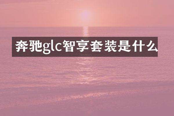 奔驰glc智享套装是什么