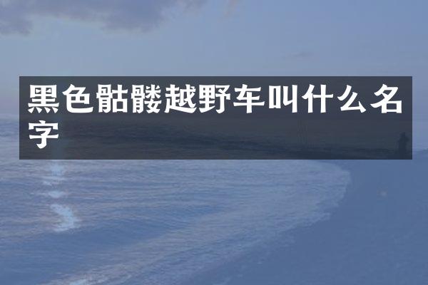 黑色骷髅越野车叫什么名字