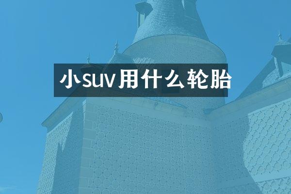 小suv用什么轮胎
