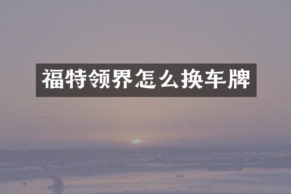 福特领界怎么换车牌