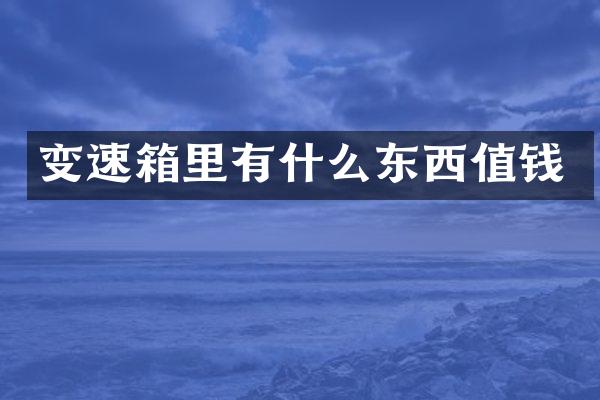变速箱里有什么东西值钱