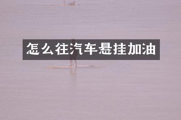 怎么往汽车悬挂加油