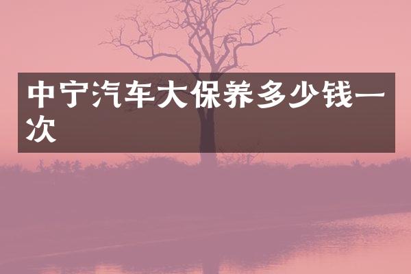 中宁汽车大保养多少钱一次