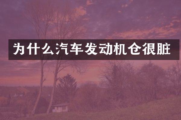 为什么汽车发动机仓很脏