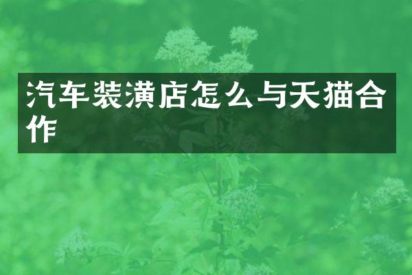 汽车装潢店怎么与天猫合作