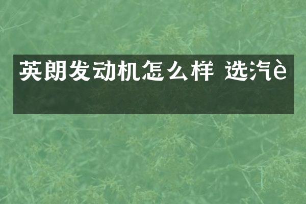 英朗发动机怎么样 选汽车