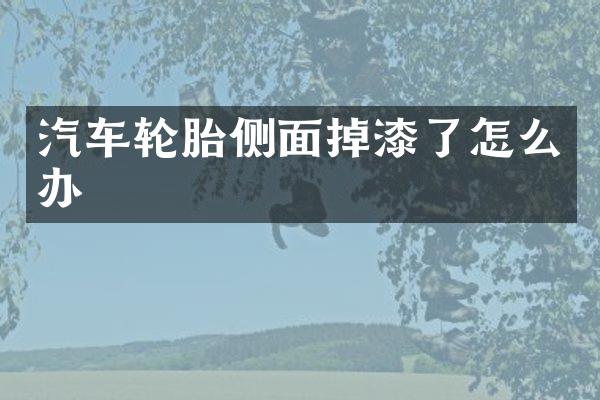 汽车轮胎侧面掉漆了怎么办