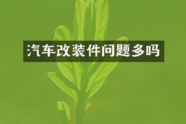 汽车改装件问题多吗