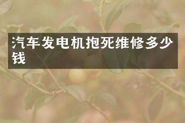 汽车发电机抱死维修多少钱