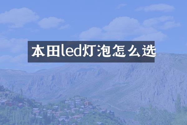 本田led灯泡怎么选