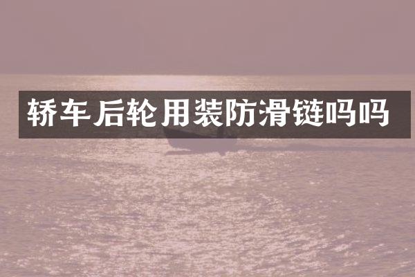 轿车后轮用装防滑链吗吗