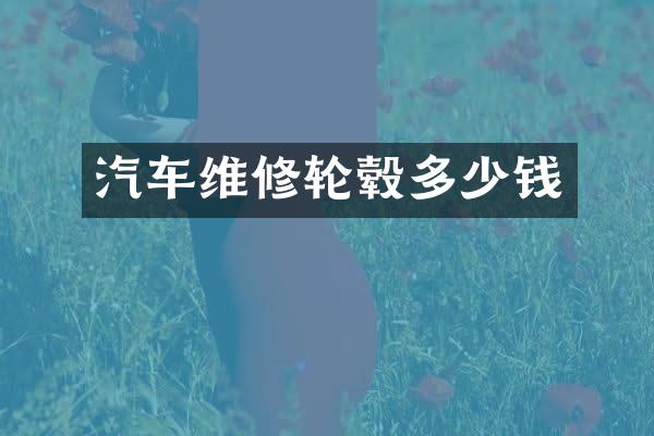 汽车维修轮毂多少钱