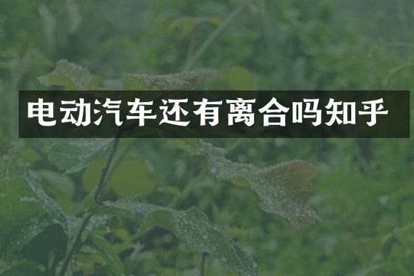电动汽车还有离合吗知乎