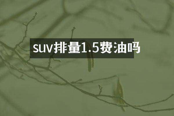 suv排量1.5费油吗