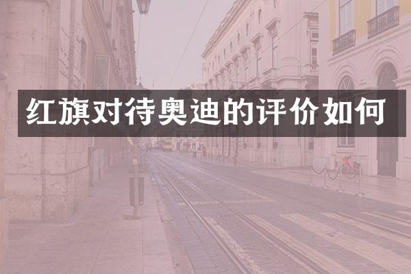 红旗对待奥迪的评价如何