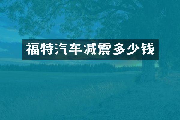 福特汽车减震多少钱