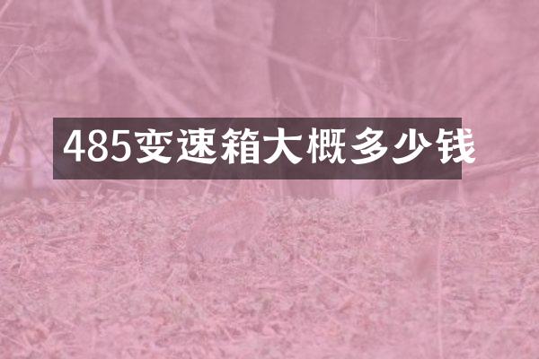 485变速箱大概多少钱