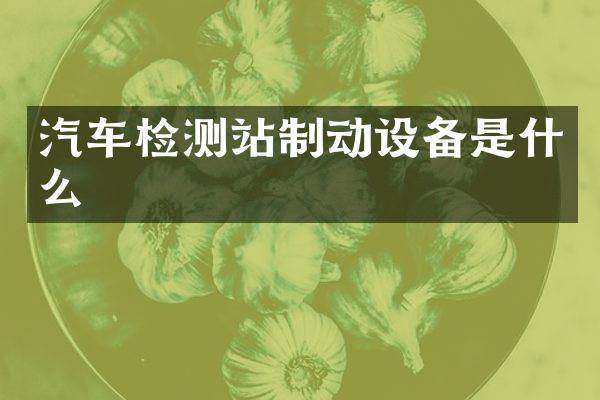 汽车检测站制动设备是什么