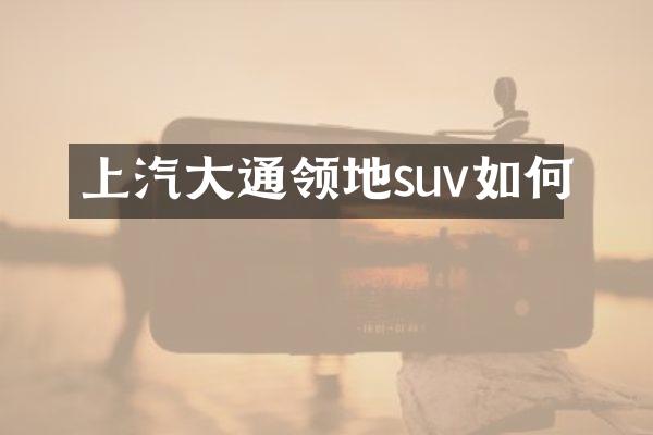 上汽大通领地suv如何