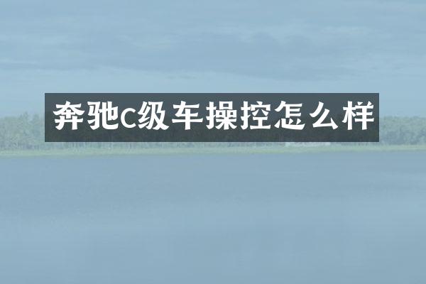 奔驰c级车操控怎么样