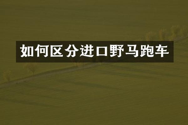 如何区分进口野马跑车
