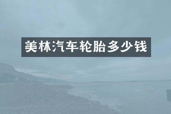 美林汽车轮胎多少钱
