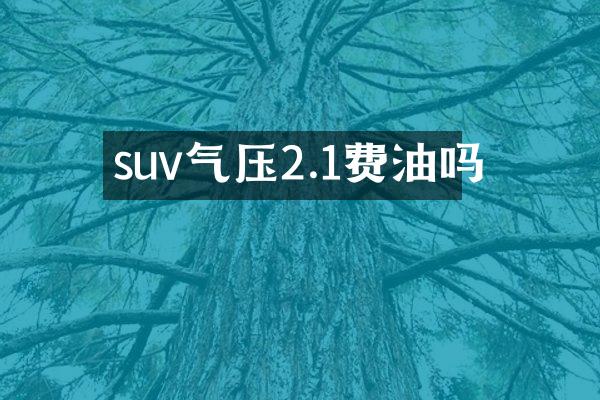 suv气压2.1费油吗