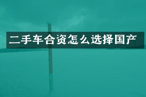 二手车合资怎么选择国产