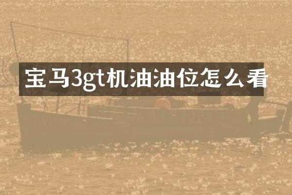 宝马3gt机油油位怎么看