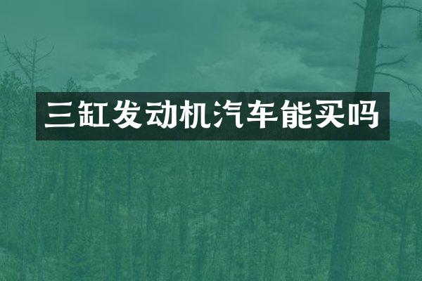 三缸发动机汽车能买吗