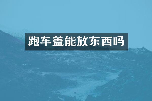 跑车盖能放东西吗