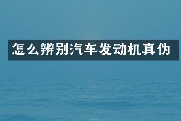 怎么辨别汽车发动机真伪