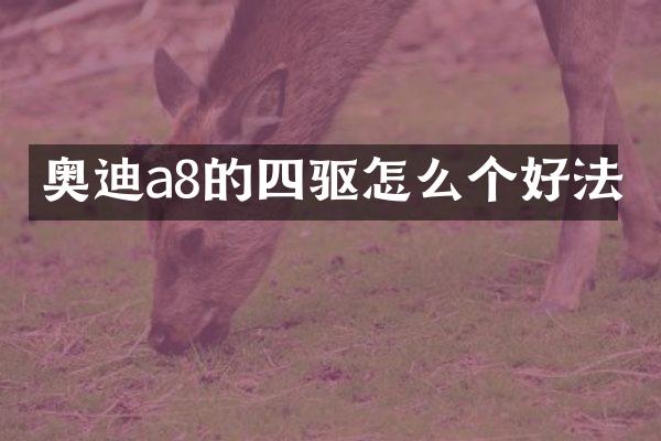 奥迪a8的四驱怎么个好法
