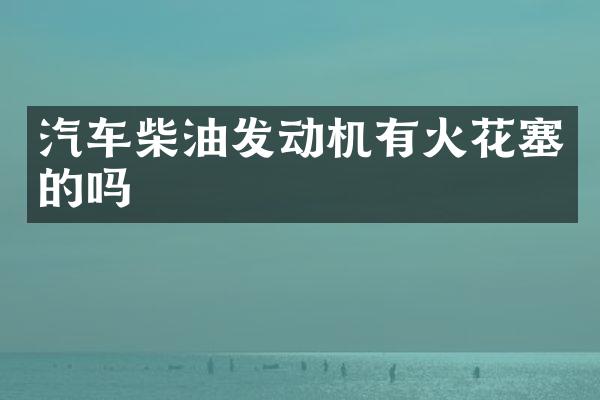 汽车柴油发动机有火花塞的吗