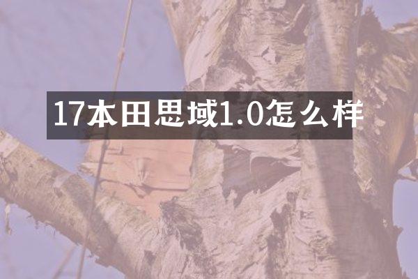 17本田思域1.0怎么样