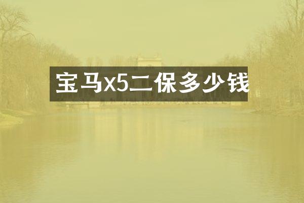 宝马x5二保多少钱