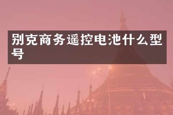 别克商务遥控电池什么型号