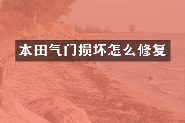 本田气门损坏怎么修复