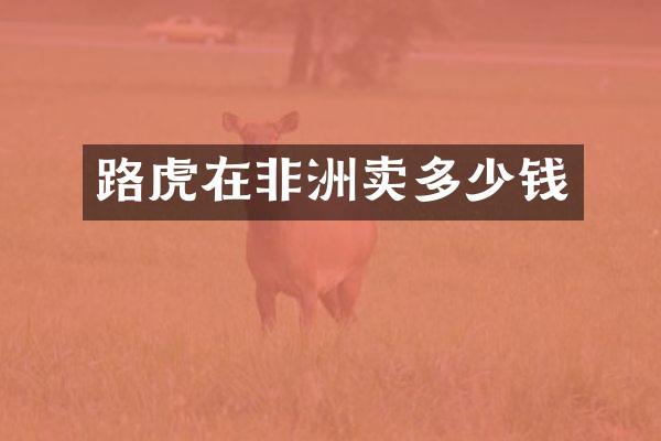 路虎在非洲卖多少钱