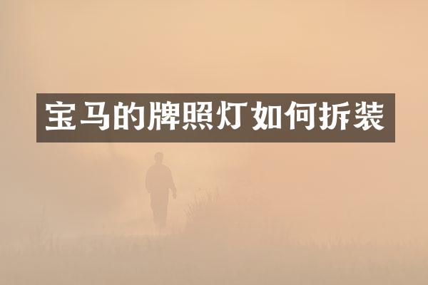 宝马的牌照灯如何拆装