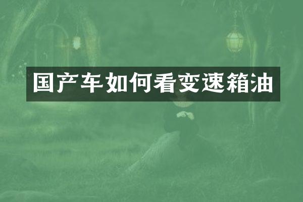 国产车如何看变速箱油