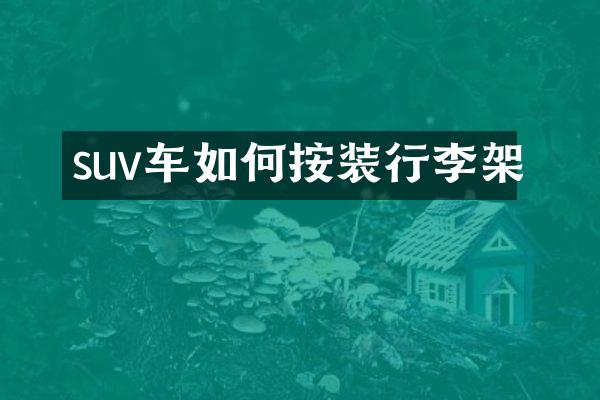 suv车如何按装行李架