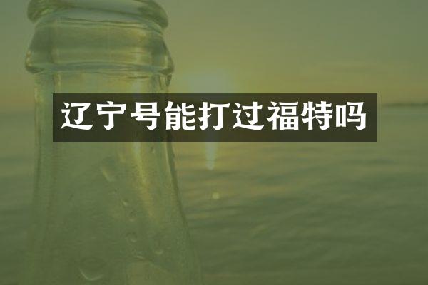 辽宁号能打过福特吗