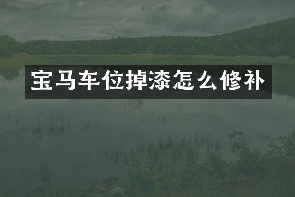 宝马车位掉漆怎么修补